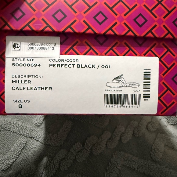 Tory Burch Black Leather Sandals - Picture 2 of 3